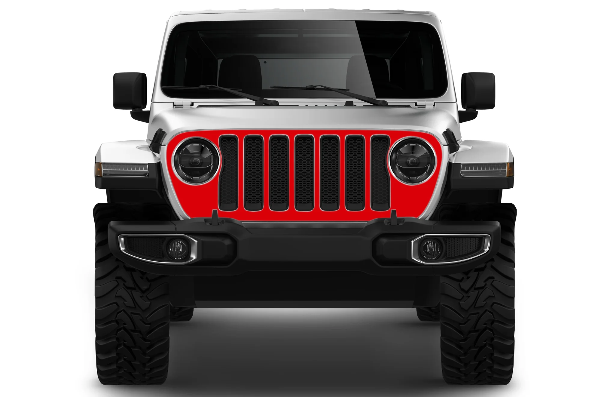 Blackout Grille Graphics Decals Compatible with Jeep JL Wrangler - Image 2