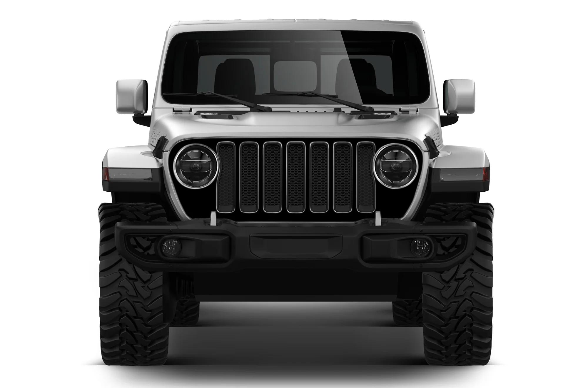 Blackout Solid Color grille graphics decals compatible with Jeep Gladiator JT