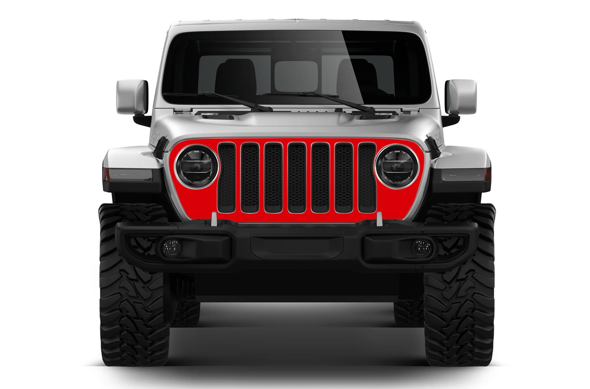 Blackout Solid Color grille graphics decals compatible with Jeep Gladiator JT - Image 2