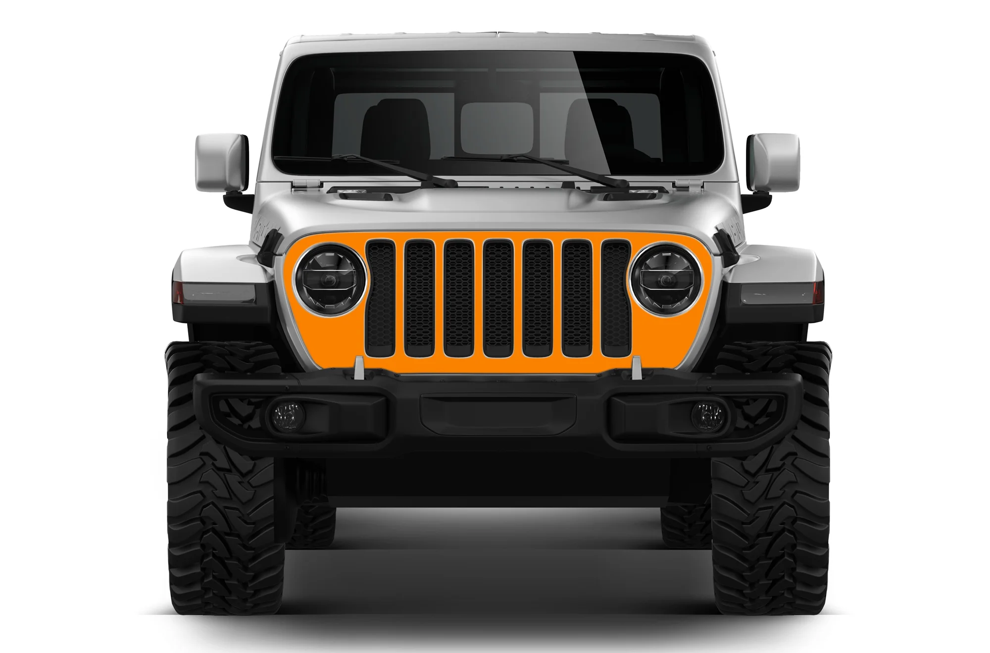 Blackout Solid Color grille graphics decals compatible with Jeep Gladiator JT - Image 3