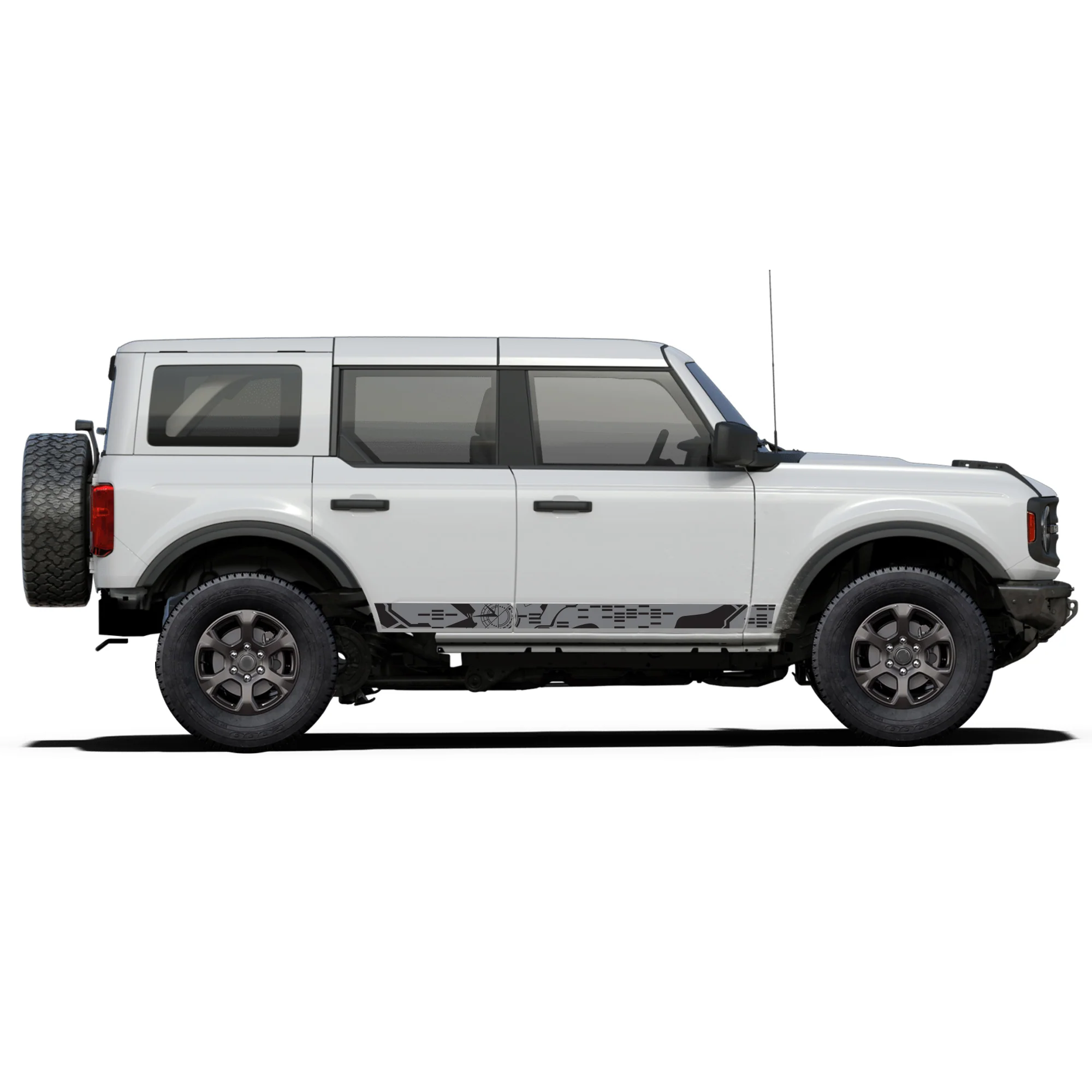 Compass Hood and stripes Graphics Decals Compatible with Ford Bronco - Image 2