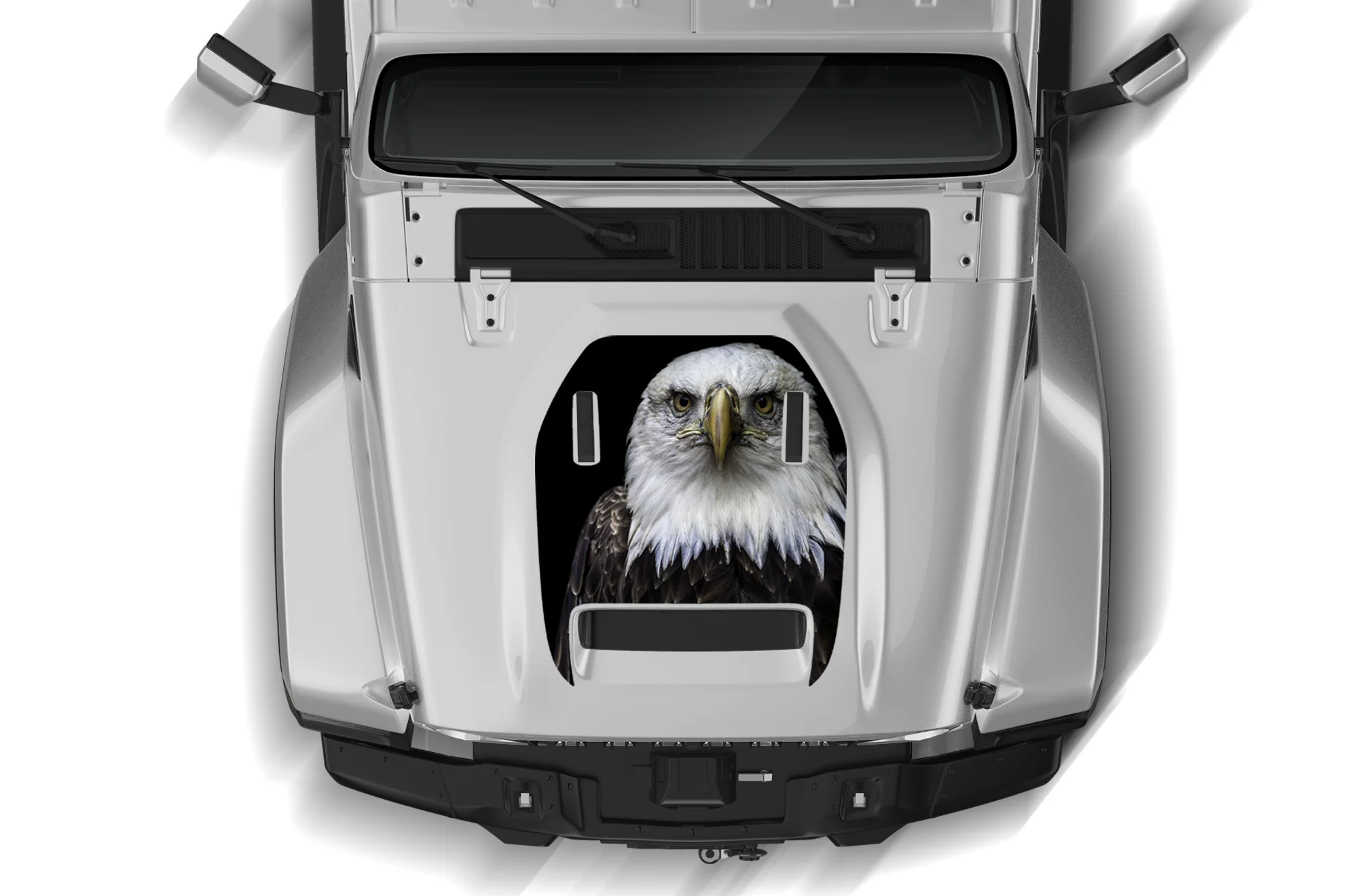 Eagle Head Hood Graphics Decals Compatible with Jeep JT Gladiator Mojave