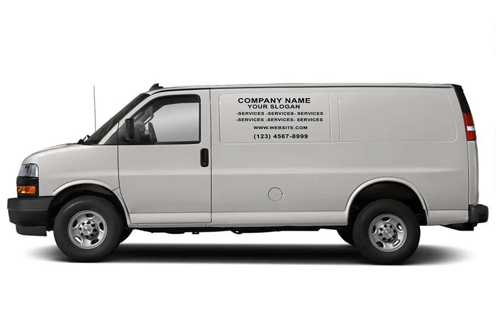 Package of company decals: Vinyl letters compatible with Chevrolet Express - Image 4