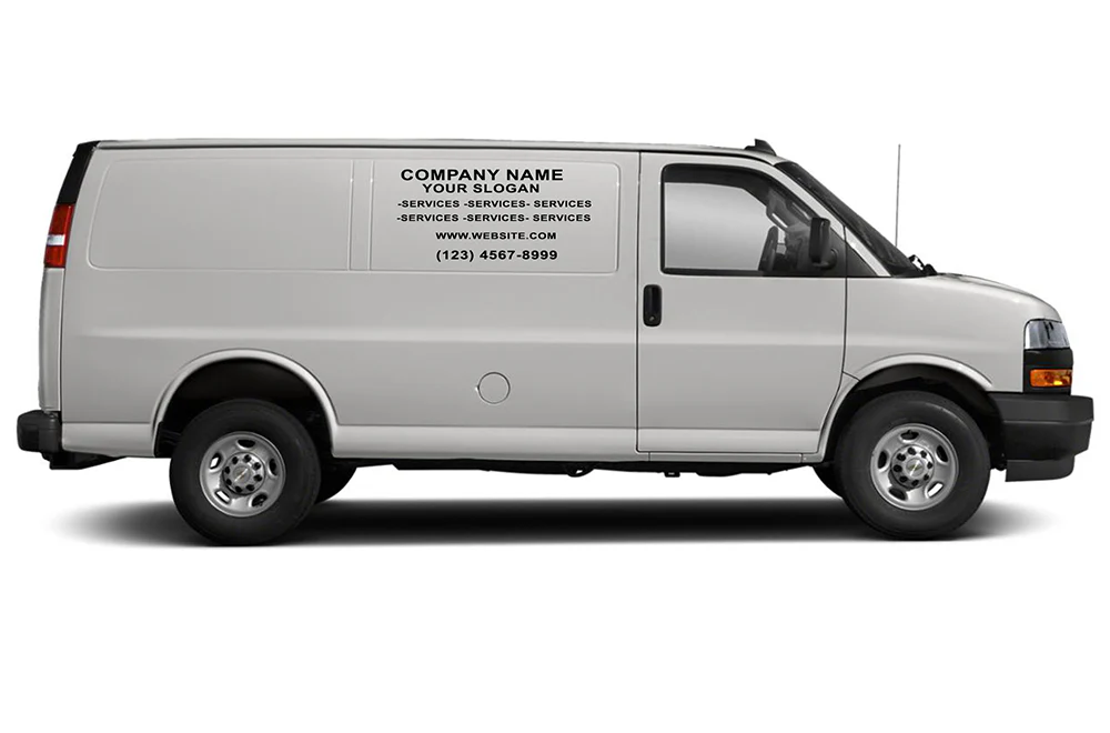 Package of company decals: Vinyl letters compatible with Chevrolet Express - Image 5