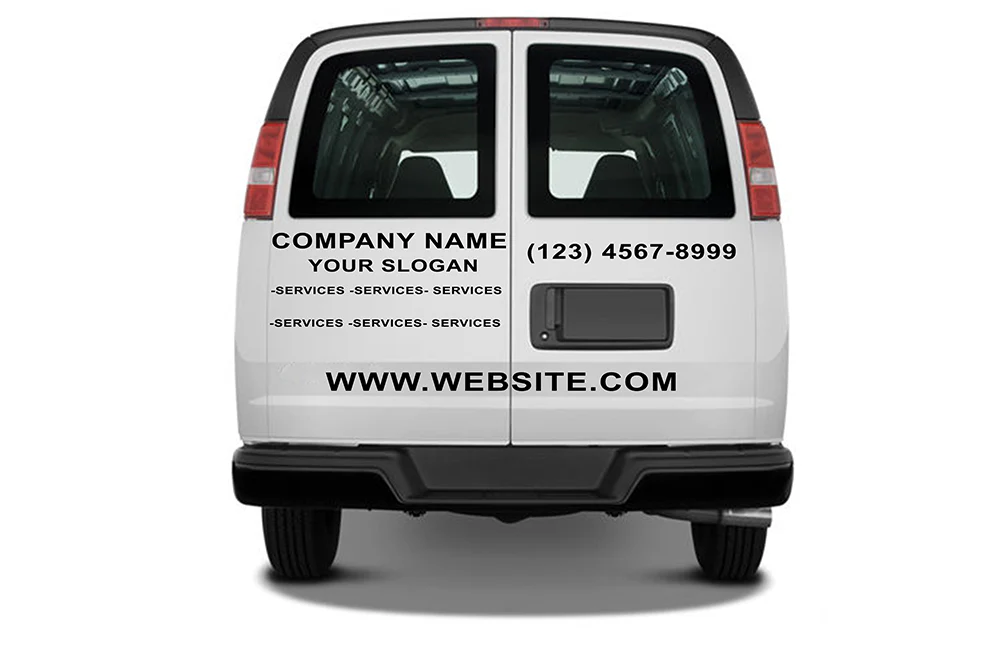 Package of company decals: Vinyl letters compatible with Chevrolet Express - Image 6