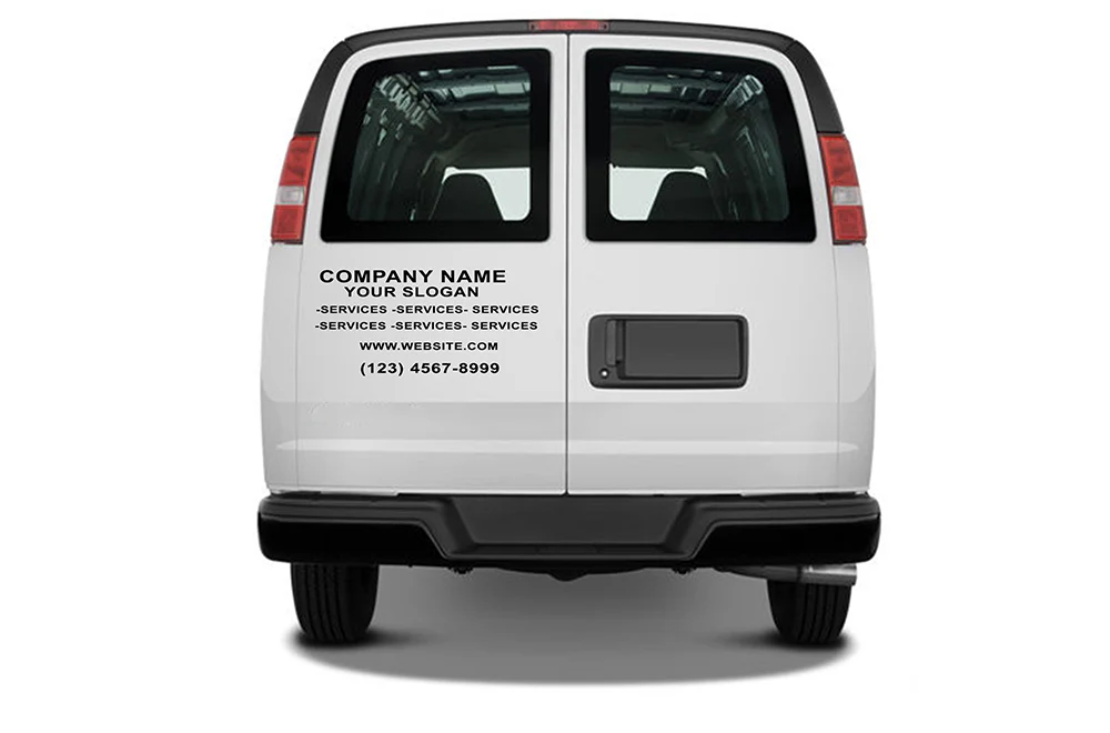 Package of company decals: Vinyl letters compatible with Chevrolet Express - Image 7