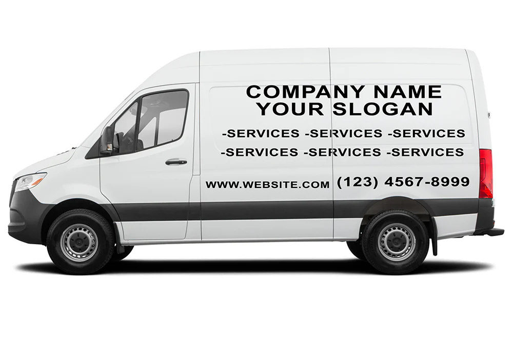 Package of company decals: Vinyl letters compatible with Mercedes Sprinter - Image 3