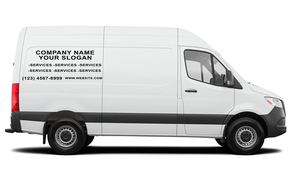 Package of company decals: Vinyl letters compatible with Mercedes Sprinter - Image 7