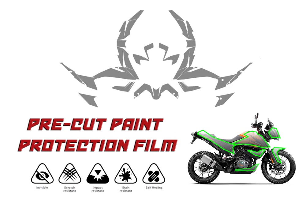PreCut PRO Series Paint Protection Clear Bra PPF compatible KTM 390 Adventure - Image 3