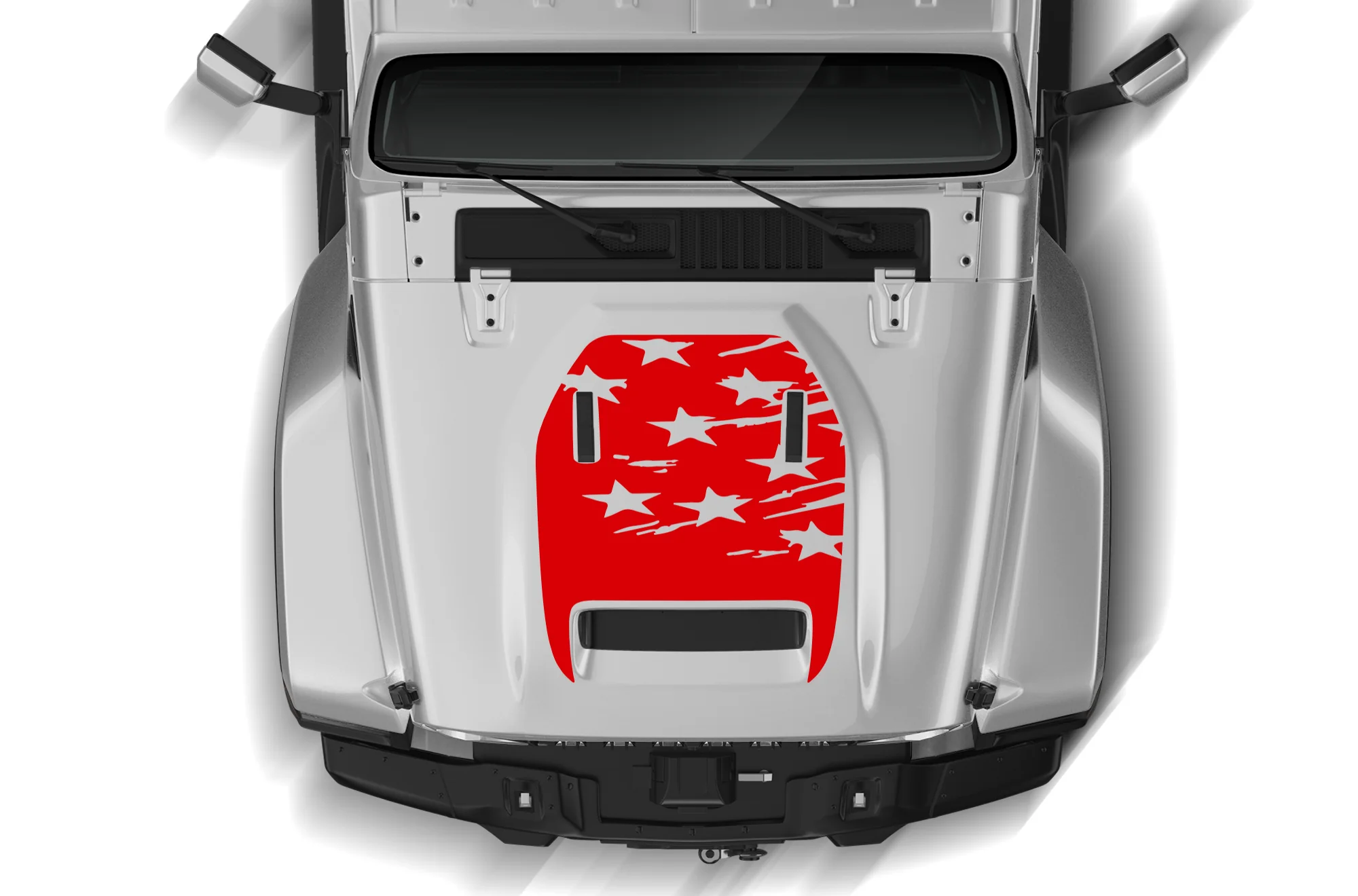 USA Hood Graphics Decals Compatible with Jeep JT Gladiator Mojave - Image 2