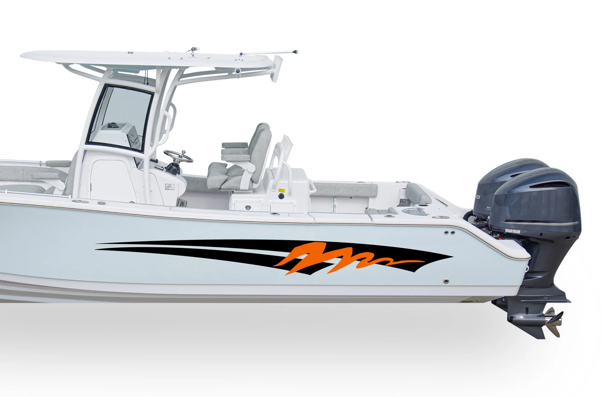 Wave Warden Stripes Decals and Graphics for Center Console Boats - Image 4