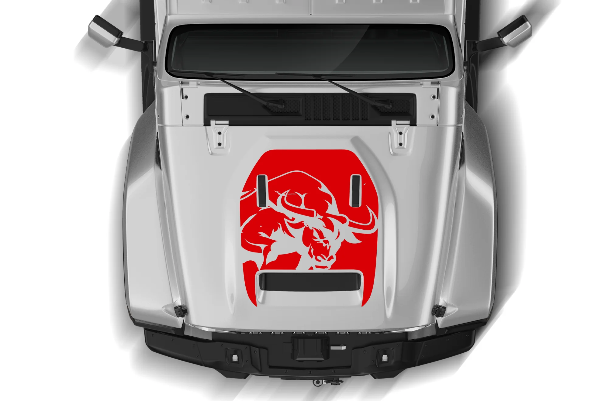 Wild Bull Hood Graphics Decals Compatible with Jeep JT Gladiator Mojave - Image 2